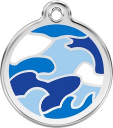 Hondenpenning luxe “Camouflage Blauw”