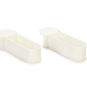 PLASTIC SNOEPBAKJE BREED WIT 2X 1,5