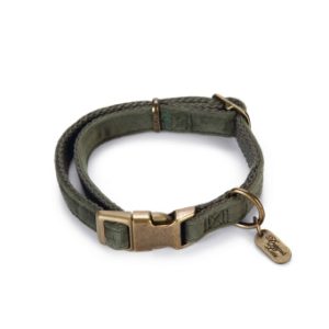 DBL HALSBAND VELURA GRN 26-40X15
