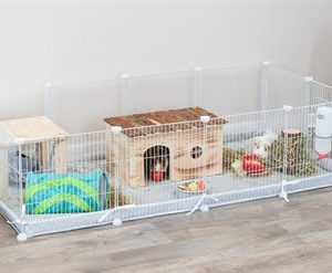 Trixie knaagdieren indoorren metaal / kunststof wit