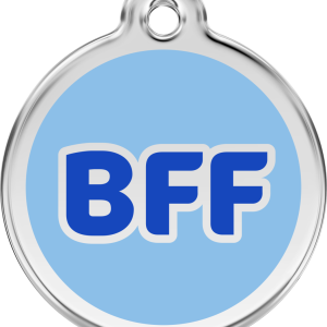 Hondenpenning luxe “Best Friend” Light Blue
